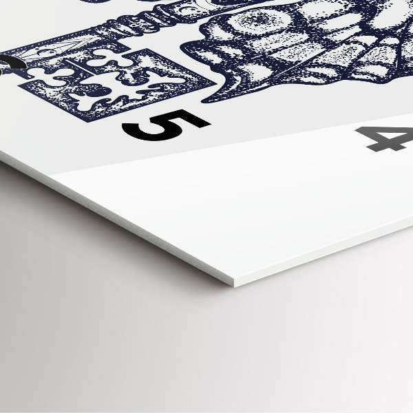 Horloge murale carrée Papillon et clé - style bohème