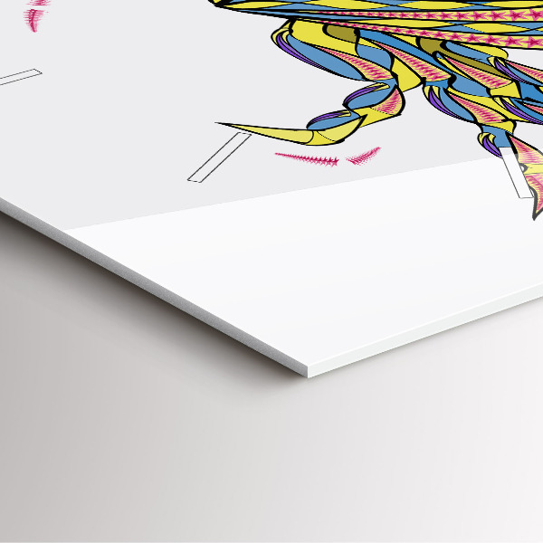 Horloge murale carrée Crabe ethnique