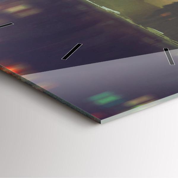 Horloge murale carrée Des gens avec des parapluies