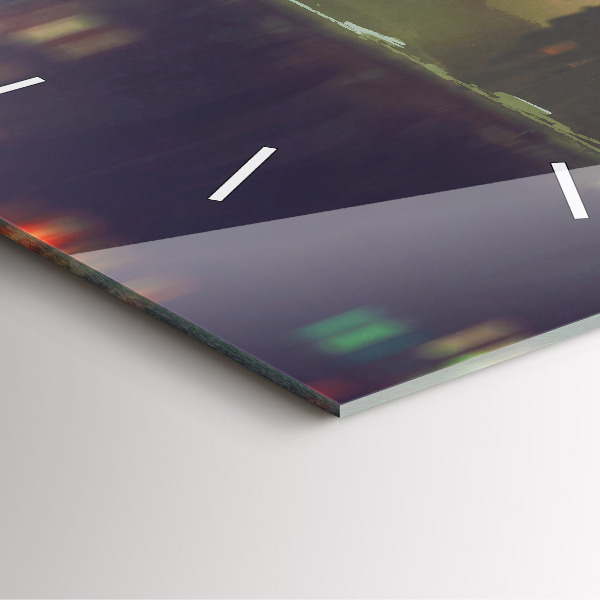 Horloge murale carrée Des gens avec des parapluies