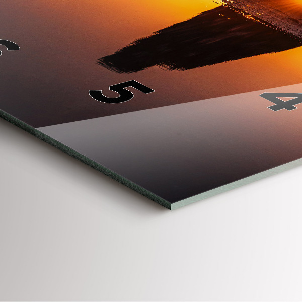 Horloge murale carrée Coureur et coucher de soleil