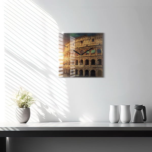 Horloge murale carrée Colisée romain
