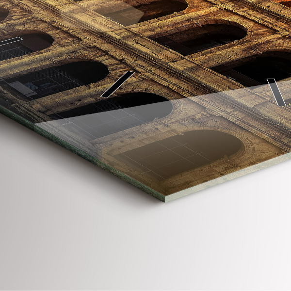 Horloge murale carrée Colisée romain