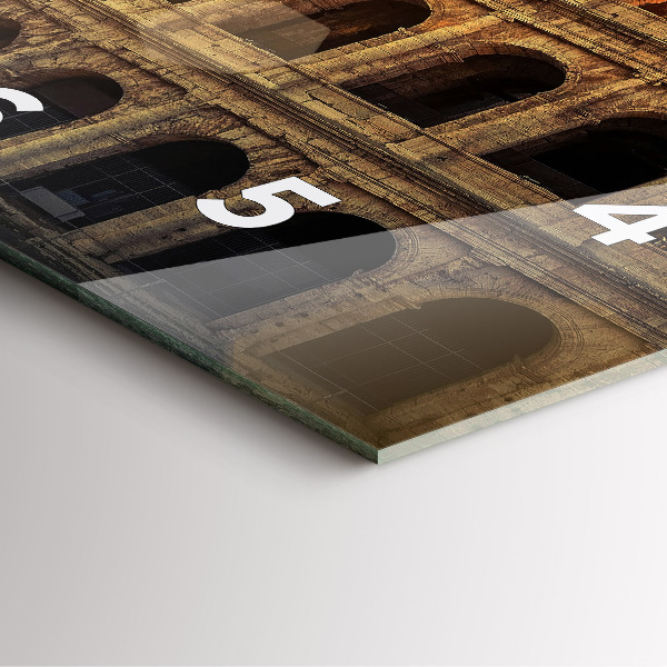 Horloge murale carrée Colisée romain