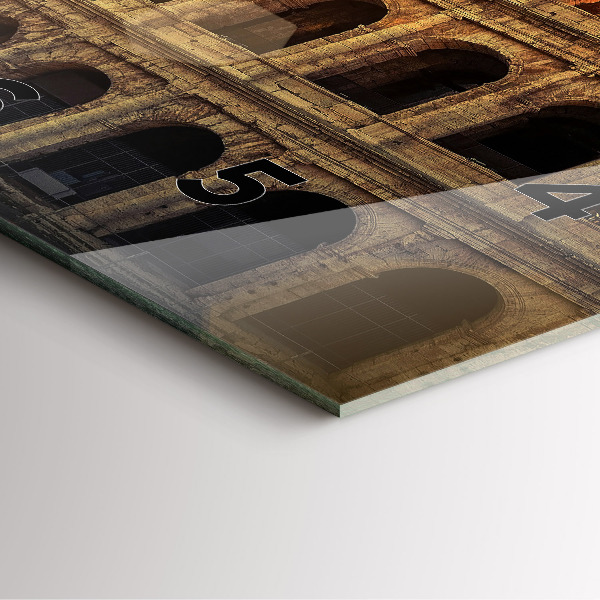 Horloge murale carrée Colisée romain