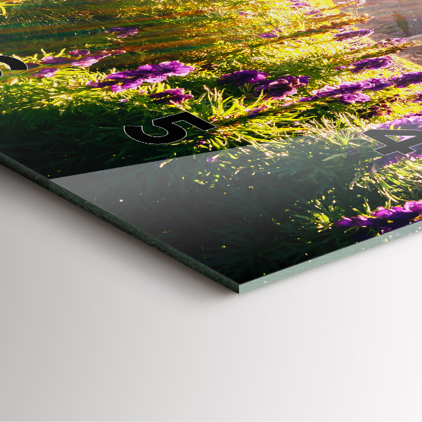 Horloge murale carrée Prairie de lavande