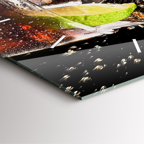 Horloge murale carrée Boire avec de la glace