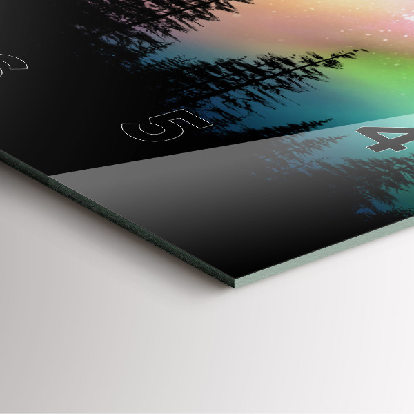 Horloge murale carrée Aurores boréales