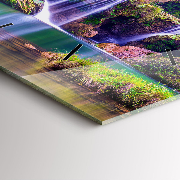 Horloge murale carrée Cascade de Jiulong, Chine