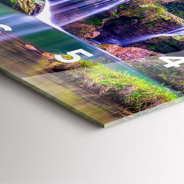 Horloge murale carrée Cascade de Jiulong, Chine