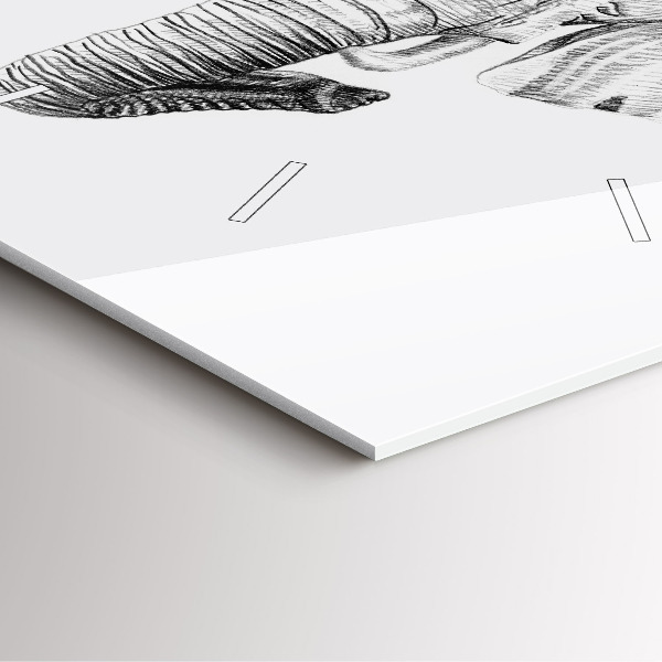 Horloge murale carrée 'Tête d''éléphant graphique'