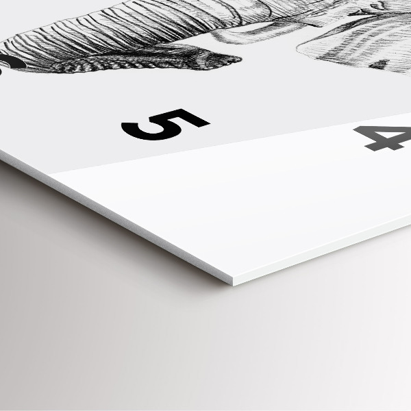 Horloge murale carrée 'Tête d''éléphant graphique'