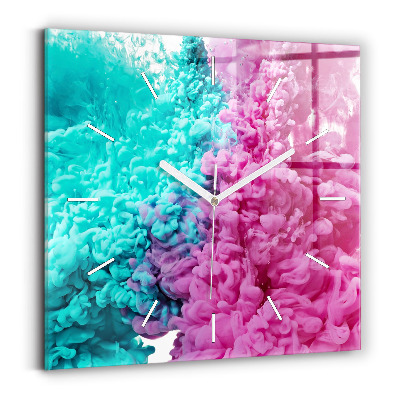 Horloge murale carrée Art moderne - taches