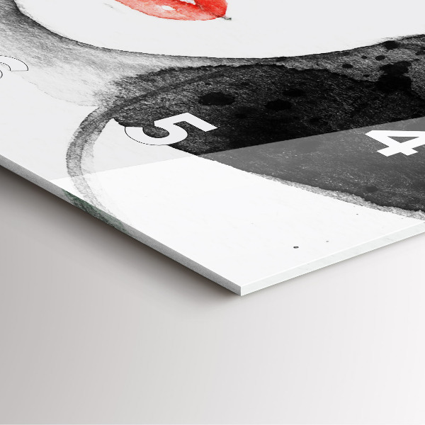 Horloge murale carrée Femme au chapeau