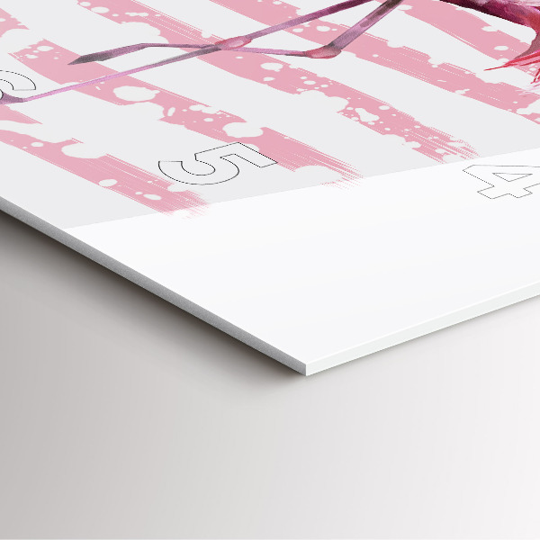 Horloge murale carrée Graphique Flamingo