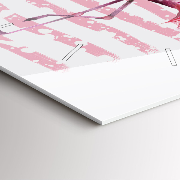 Horloge murale carrée Graphique Flamingo