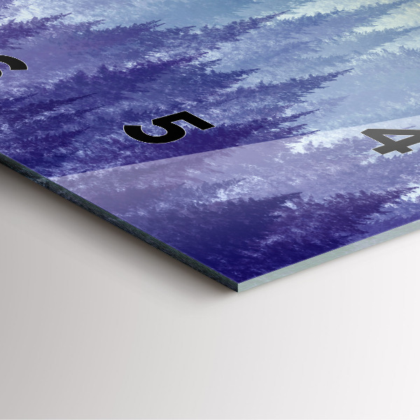 Horloge murale carrée Forêt dans le brouillard