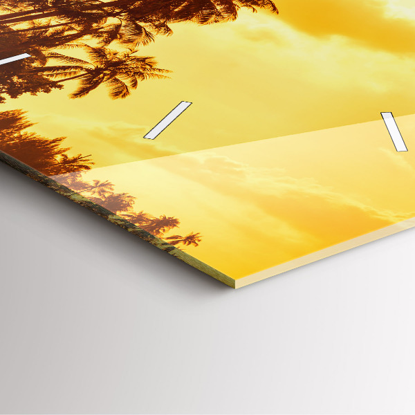 Horloge murale carrée Palmiers ensoleillés