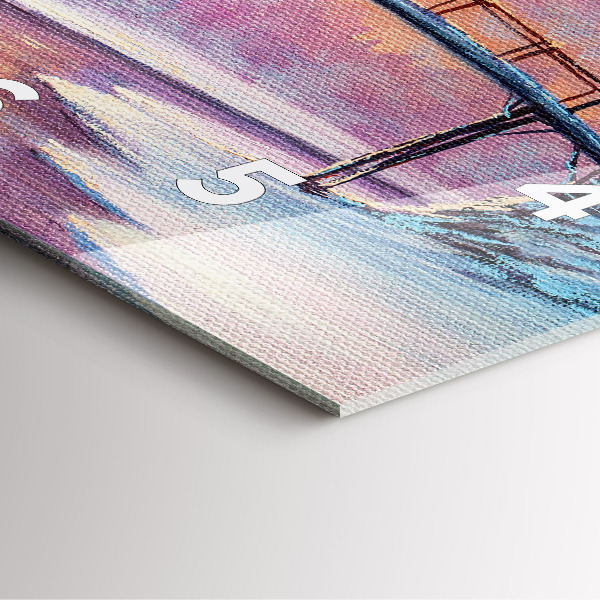 Horloge murale carrée Sapin de Noël et pont