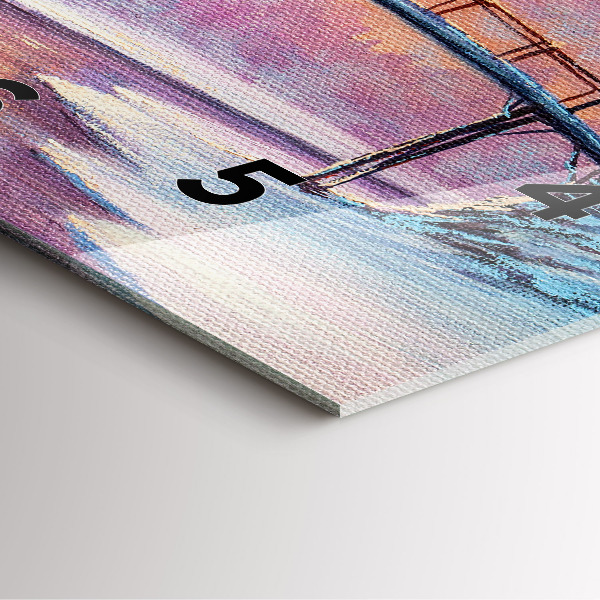 Horloge murale carrée Sapin de Noël et pont