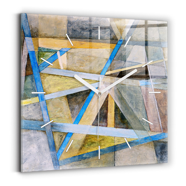 Horloge murale carrée peinture impressionniste