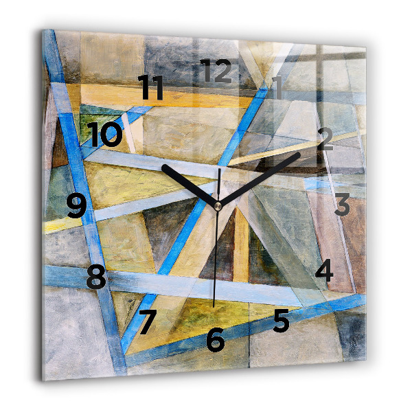 Horloge murale carrée peinture impressionniste