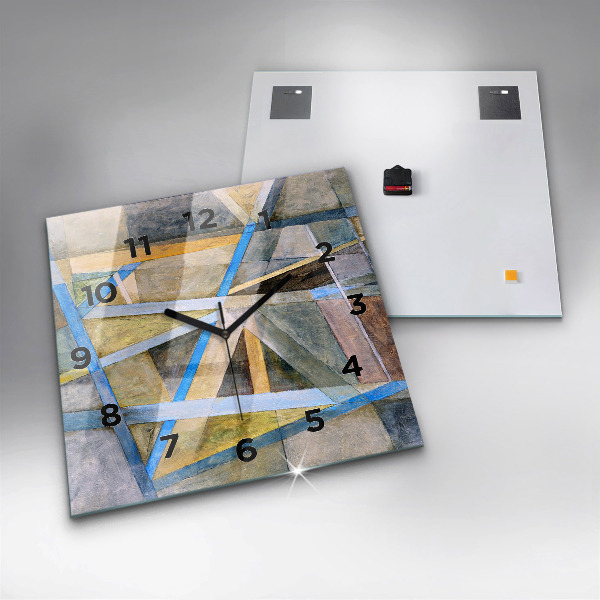 Horloge murale carrée peinture impressionniste