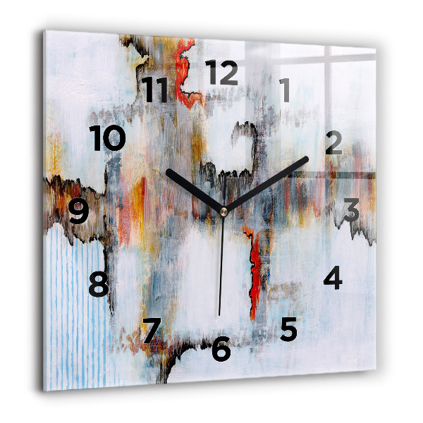 Horloge murale carrée Abstraction
