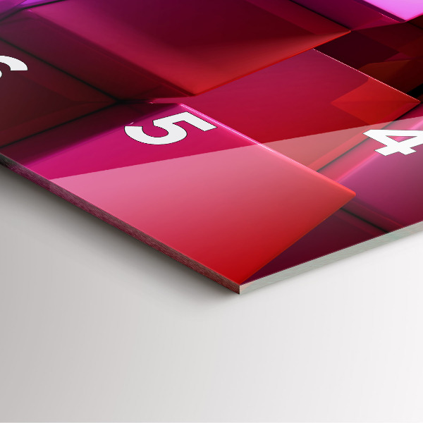 Horloge murale carrée Cubes colorés