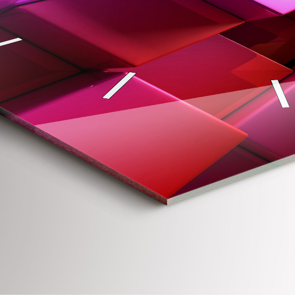 Horloge murale carrée Cubes colorés