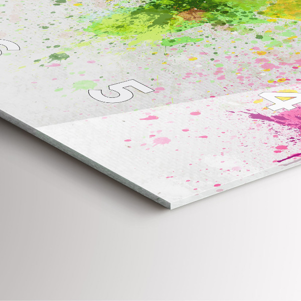 Horloge murale carrée Carte du monde sur papier