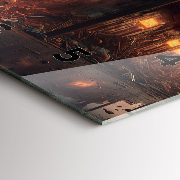 Horloge murale carrée Bâtiment apocalyptique