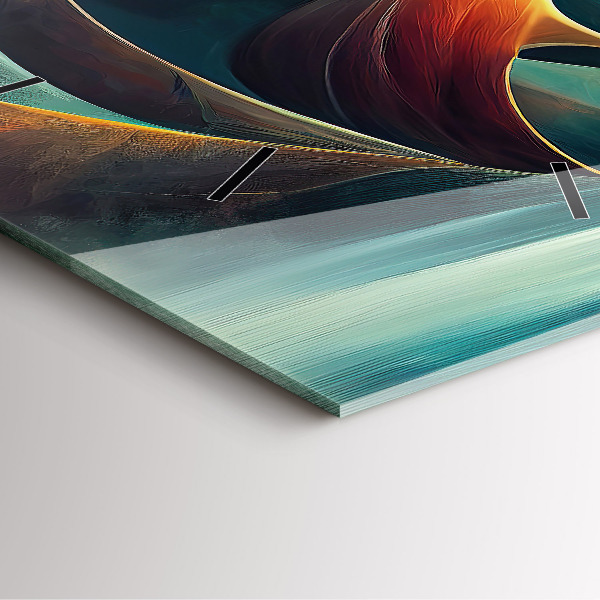 Horloge murale carrée Cascade qui coule