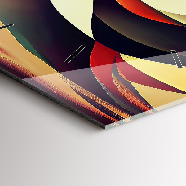 Horloge murale carrée Arrière-plan de lignes abstraites