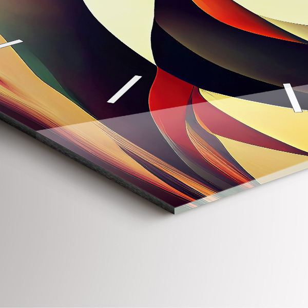 Horloge murale carrée Arrière-plan de lignes abstraites