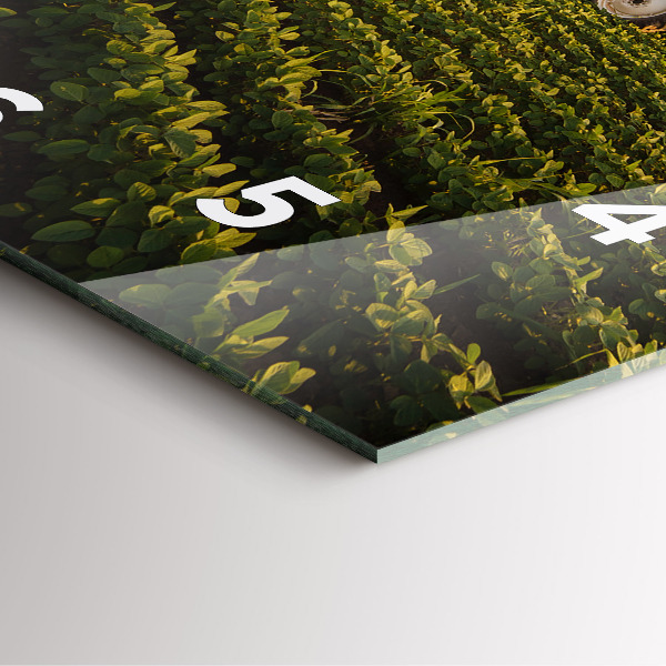 Horloge murale carrée Tracteur dans un champ agricole