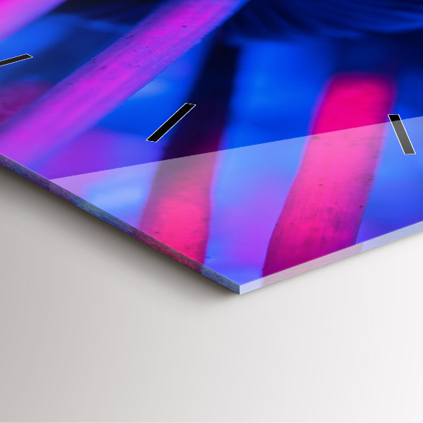 Horloge murale carrée Champignons magiques colorés