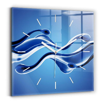 Horloge murale carrée Abstraction liquide