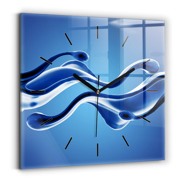 Horloge murale carrée Abstraction liquide