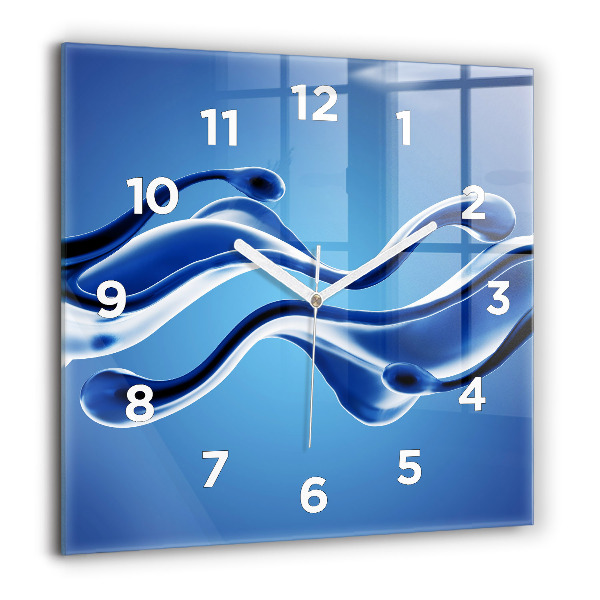Horloge murale carrée Abstraction liquide