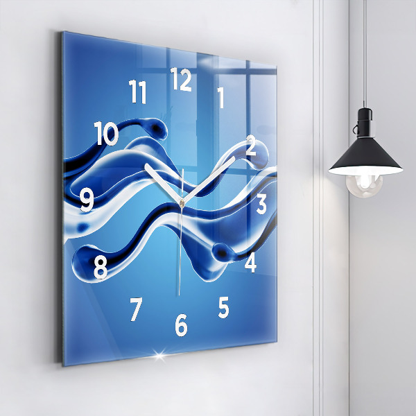 Horloge murale carrée Abstraction liquide