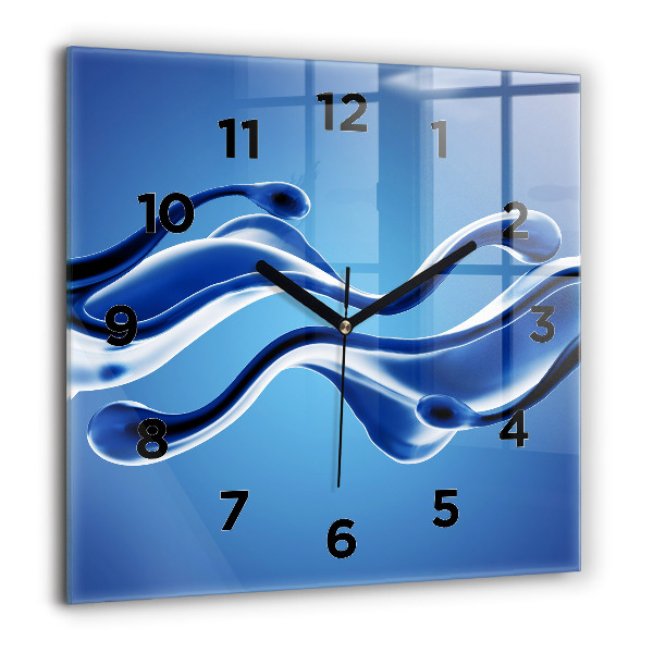 Horloge murale carrée Abstraction liquide
