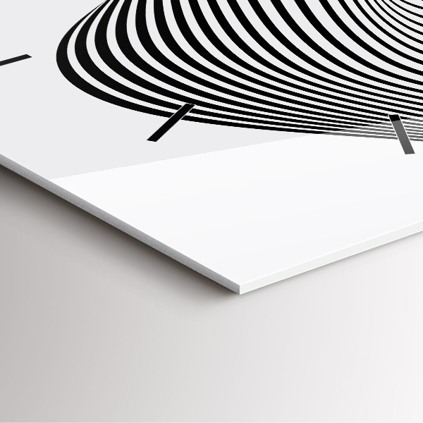 Horloge murale carrée Art en noir et blanc