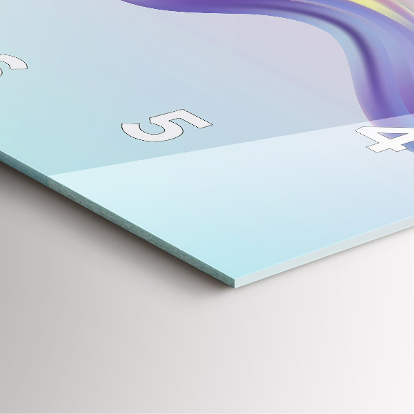 Horloge murale carrée Abstraction de vague pastel