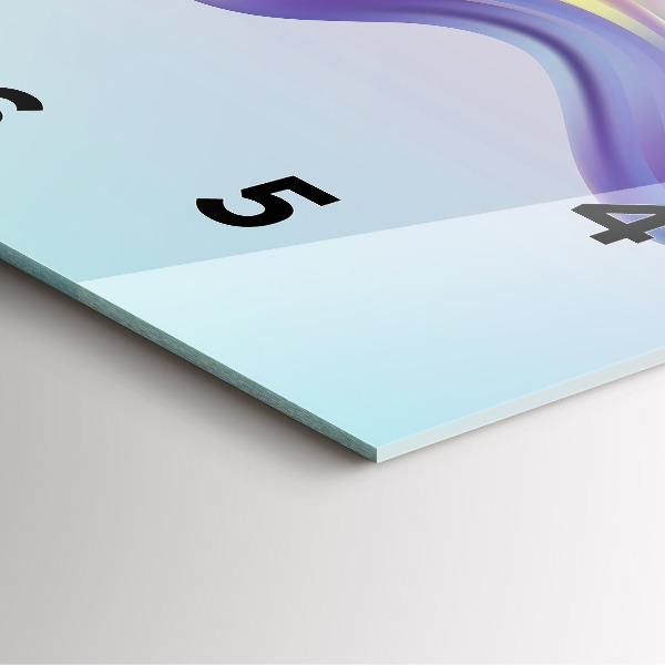 Horloge murale carrée Abstraction de vague pastel