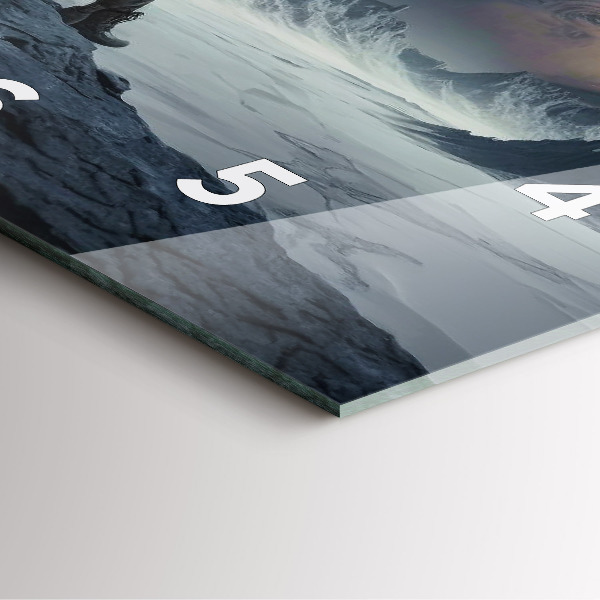 Horloge murale carrée 'L''homme devant la lune'