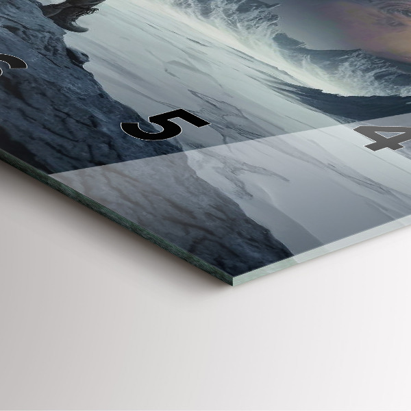 Horloge murale carrée 'L''homme devant la lune'