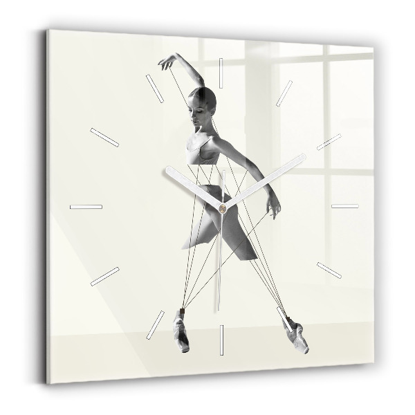 Horloge murale carrée Danseuse abstraite