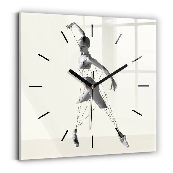 Horloge murale carrée Danseuse abstraite