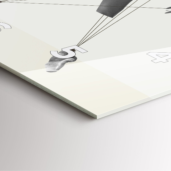 Horloge murale carrée Danseuse abstraite